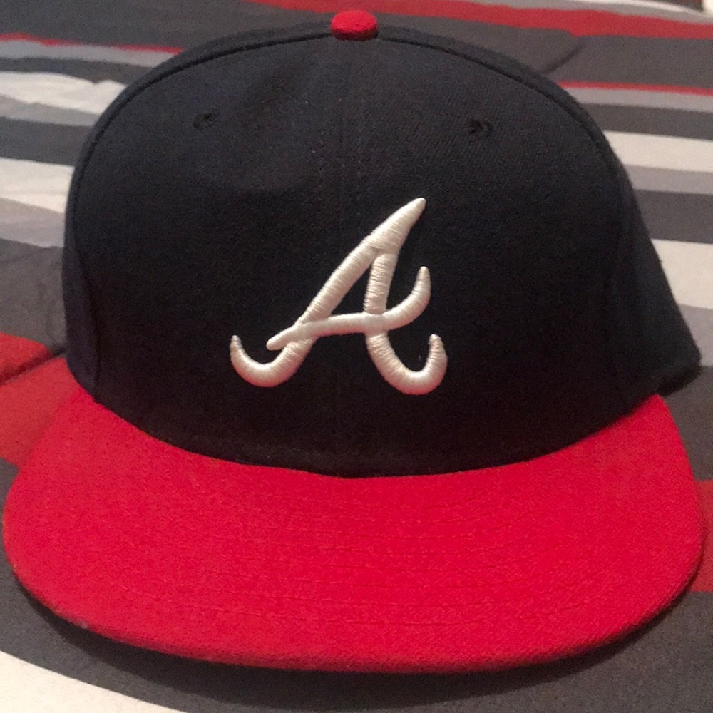 Worn once...New Era 59Fifty Atlanta Braves MLB